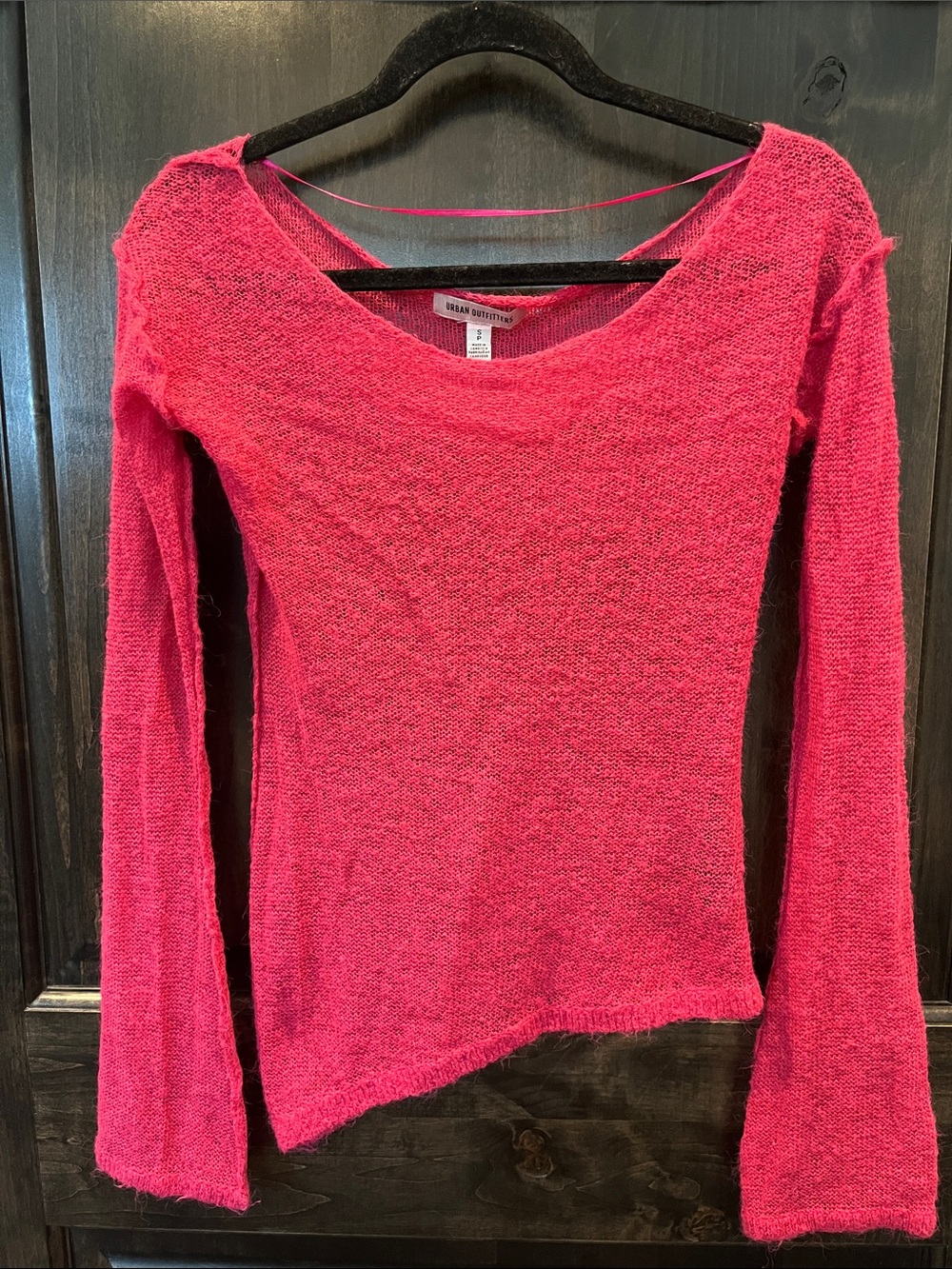 Urban Outfitters semi-sheer knit top size S Pink